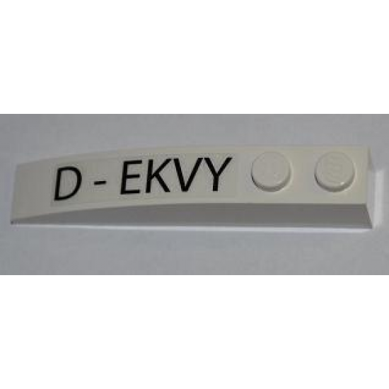 Slope, Curved 6 x 1 with 'D-EKVY' Pattern Model Right Side (Sticker) - Set 7198