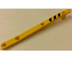 Crane Harbor Derrick 16 with Double Attachment with Black and Yellow Danger Stripes Pattern Modell Left Side (Sticker) - Set 7685