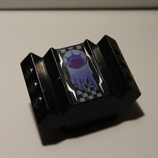 Brick, Modified 2 x 2 No Studs, Sloped with Angled Side Block Extensions and Spiky Pattern (Set 4571)