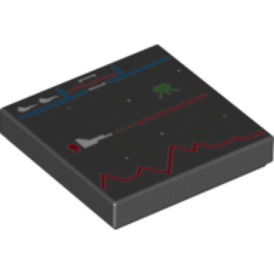 Tile 2 x 2 with Defender Video Game Display Pattern