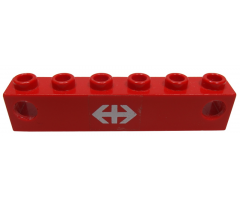 Electric, Train Light Prism 1 x 6 Holder with Swiss Federal Railways Logo Pattern (Sticker) - Set 7740