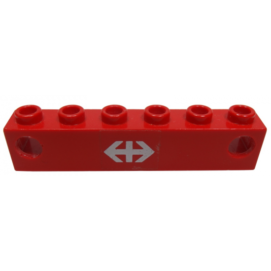 Electric, Train Light Prism 1 x 6 Holder with Swiss Federal Railways Logo Pattern (Sticker) - Set 7740