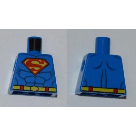 Torso Shirt with Muscles, Belt and Red and Yellow Superman 'S' Logo Pattern