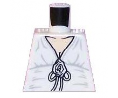 Torso Indiana Jones V-Neck with Bow and Flower Pattern