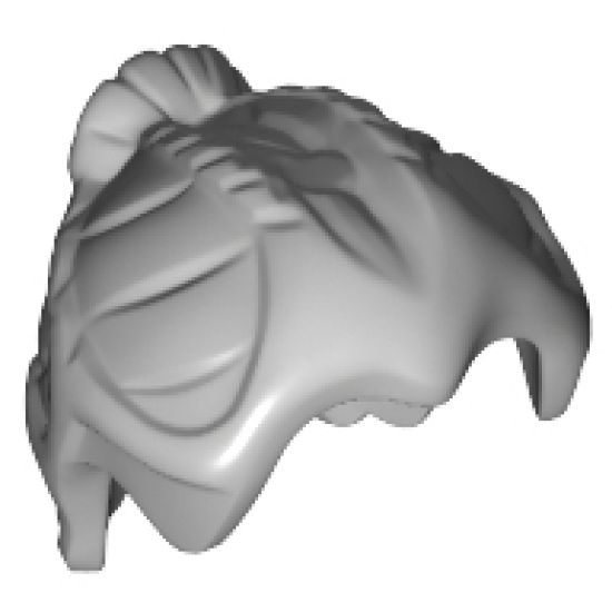 Minifigure, Hair Small Braids and Fan Shaped Ponytail