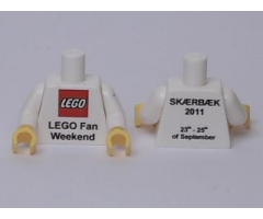 Torso LEGO Fan Weekend 2011 Pattern / White Arms / Yellow Hands