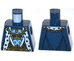 Torso Castle King Robe with Fur Trim and Gold Chain with Crown Pattern