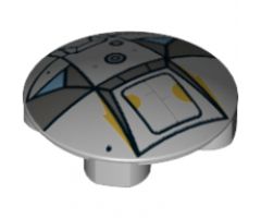 Plate, Round 2 x 2 with Rounded Bottom and Space Hatch Pattern
