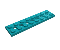 Technic, Plate 2 x 8 with 7 Holes
