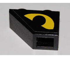 Slope, Inverted 45 2 x 1 with Yellow Eye Pattern on Right Side (Sticker) - Set 8485