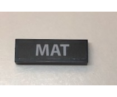 Tile 1 x 3 with 'MAT' License Plate Pattern (Sticker) - Set 10252