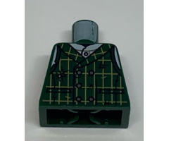 Torso Dark Green Patched Vest and White Shirt Pattern