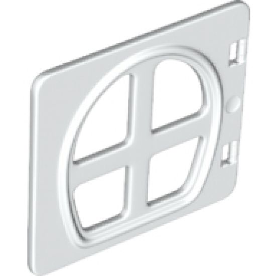 Duplo, Building Door / Window Pane 1 x 4 x 3 with Four Panes Rounded