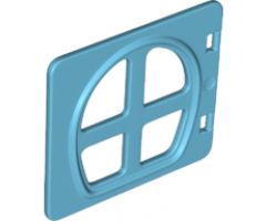 Duplo, Building Door / Window Pane 1 x 4 x 3 with Four Panes Rounded