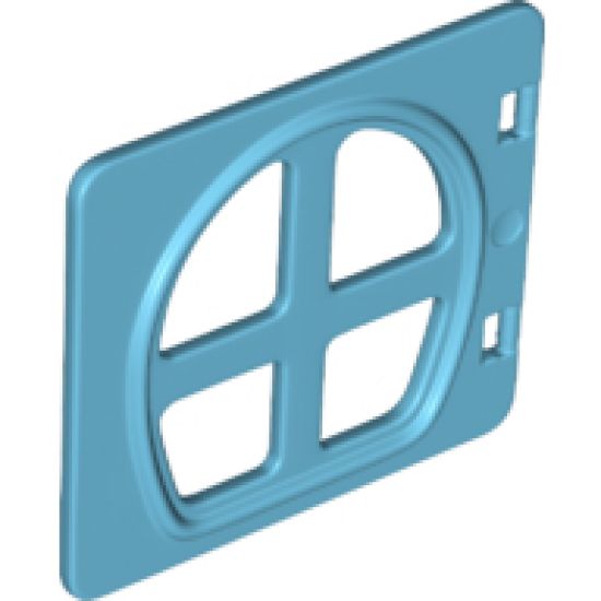 Duplo, Building Door / Window Pane 1 x 4 x 3 with Four Panes Rounded