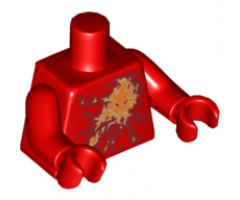 Torso Ninjago Fire Energy Pattern (NRG Kai) / Red Arms / Red Hands