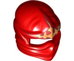 Minifigure, Headgear Ninjago Wrap with Fire Energy Pattern