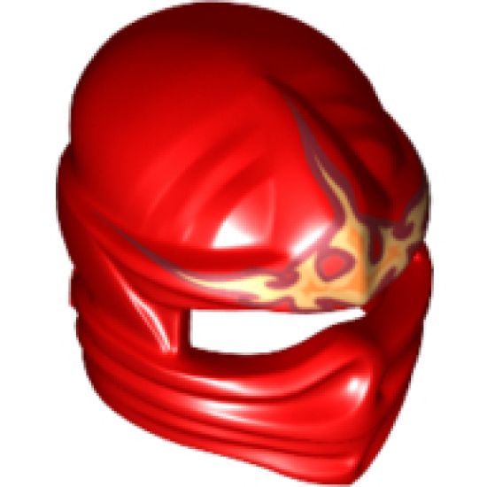 Minifigure, Headgear Ninjago Wrap with Fire Energy Pattern