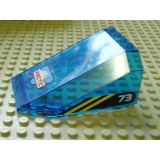 Windscreen 8 x 6 x 3 Wedge with Arctic Logo on Front and 73 Pattern on Sides (Stickers) - Set 6573