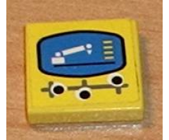 Tile 2 x 2 with Robot Arm Controls Pattern (Sticker) - Set 8286