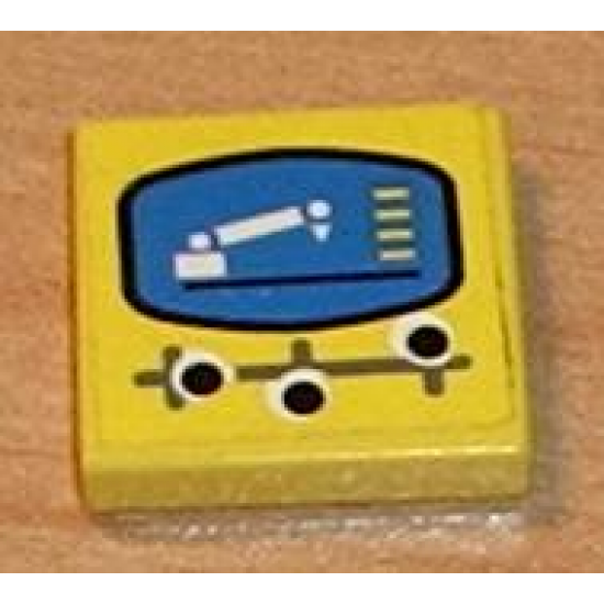Tile 2 x 2 with Robot Arm Controls Pattern (Sticker) - Set 8286