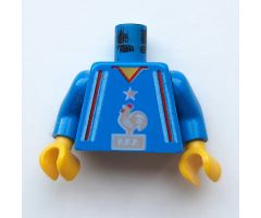 Torso Soccer French Team with Rooster Logo Pattern / Blue Arms / Yellow Hands