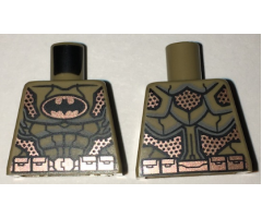 Torso Desert Batman Suit with Muscles Outline, Bat Logo and Copper Armor and Belt Pattern