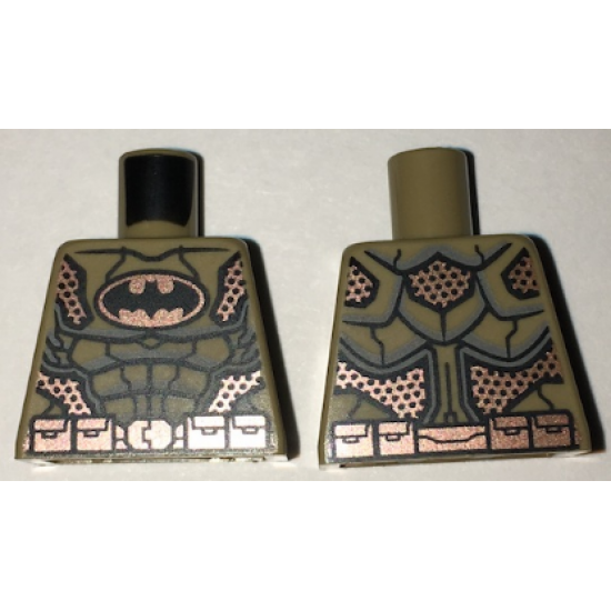 Torso Desert Batman Suit with Muscles Outline, Bat Logo and Copper Armor and Belt Pattern