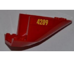 Aircraft Fuselage Curved Aft Section 6 x 10 Bottom with Yellow '4209' Pattern on Both Sides (Stickers) - Set 4209