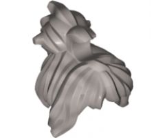 Minifigure, Hair Female Messy with Swept-up Ponytail, Side Bangs and Clip