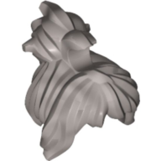Minifigure, Hair Female Messy with Swept-up Ponytail, Side Bangs and Clip