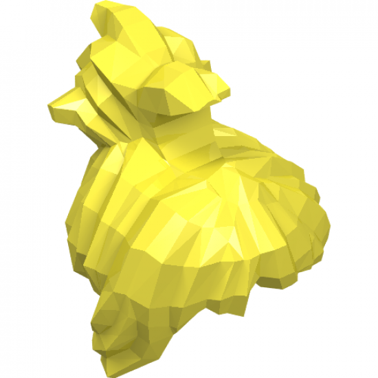 Minifigure, Hair Female Messy with Swept-up Ponytail, Side Bangs and Clip