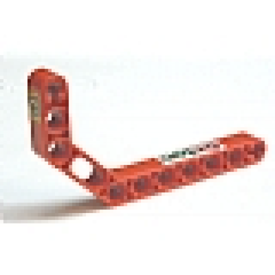 Technic, Liftarm 1 x 11.5 Double Bent Thick with Octan and Taillight Pattern Model Left (Stickers) - Sets 2129 / 8205