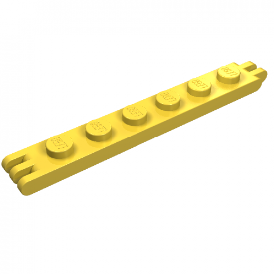 Hinge Plate 1 x 6 with 2 and 3 Fingers On Ends