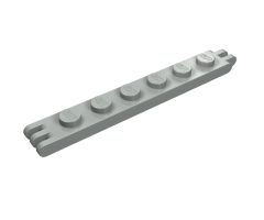 Hinge Plate 1 x 6 with 2 and 3 Fingers On Ends