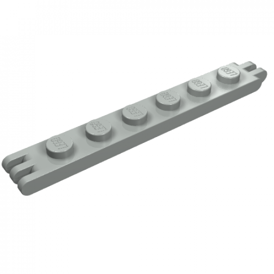 Hinge Plate 1 x 6 with 2 and 3 Fingers On Ends