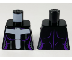 Torso Female, Large White Cross, Dark Purple Trim Pattern