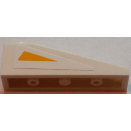 Slope 18 4 x 1 with Bright Light Orange Triangle on White Background Pattern Model Right Side (Sticker) - Set 75021