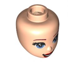 Mini Doll, Head Friends with Reddish Brown Eyebrows, Light Blue Eyes, Red Lips and Open Mouth Pattern (Ariel)