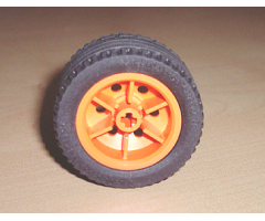Wheel & Tire Assembly 30.4mm D. x 20mm with No Pin Holes with Black Tire 43.2 x 22 ZR (54087 / 44309)
