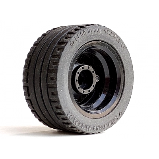Wheel & Tire Assembly 30.4mm D. x 20mm with No Pin Holes with Black Tire 43.2 x 22 ZR (54087 / 44309)