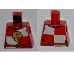 Torso Castle Kingdoms Lion Head Quarters with Belt Front and Back Pattern