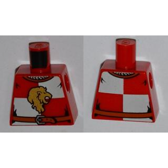Torso Castle Kingdoms Lion Head Quarters with Belt Front and Back Pattern