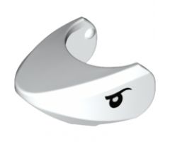 Animal, Body Part Shark Head with Rounded Nose with Black Eyes Pattern