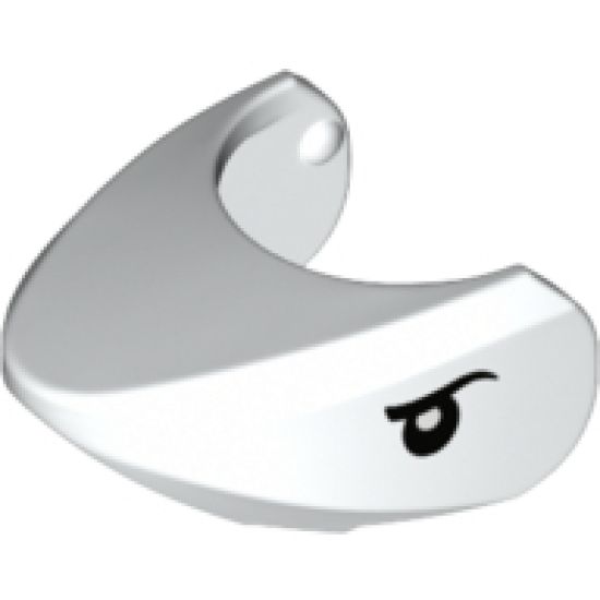 Animal, Body Part Shark Head with Rounded Nose with Black Eyes Pattern
