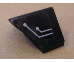 Slope 45 2 x 1 Double / Inverted with Silver Circuitry 2 Lines Pattern Model Left Side (Sticker) - Set 7702/7703