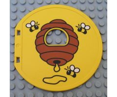 Duplo Ball Tube Exit Door with Bees and Hive Pattern