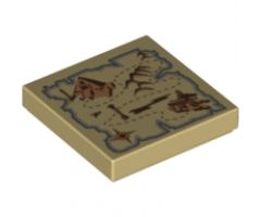 Tile 2 x 2 with Map Pyramid and Sphinx Pattern