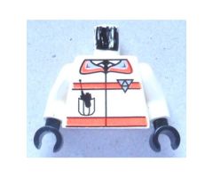 Torso Res-Q Orange Stripes, Radio in Pocket, Back Logo Pattern / White Arms / Black Hands