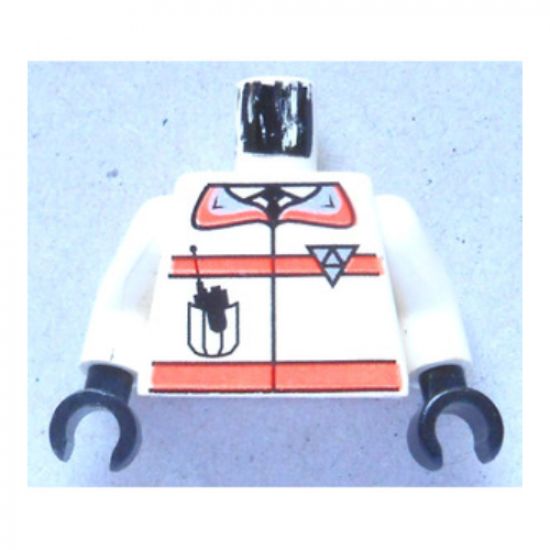 Torso Res-Q Orange Stripes, Radio in Pocket, Back Logo Pattern / White Arms / Black Hands